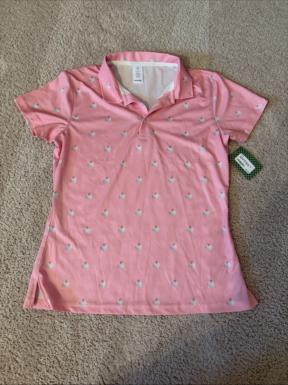 Sleeping beauty golf ball polo for women size medium